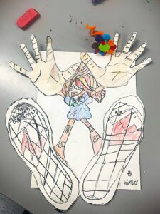 Drawing Paper, Colored Pencils, and Markers.